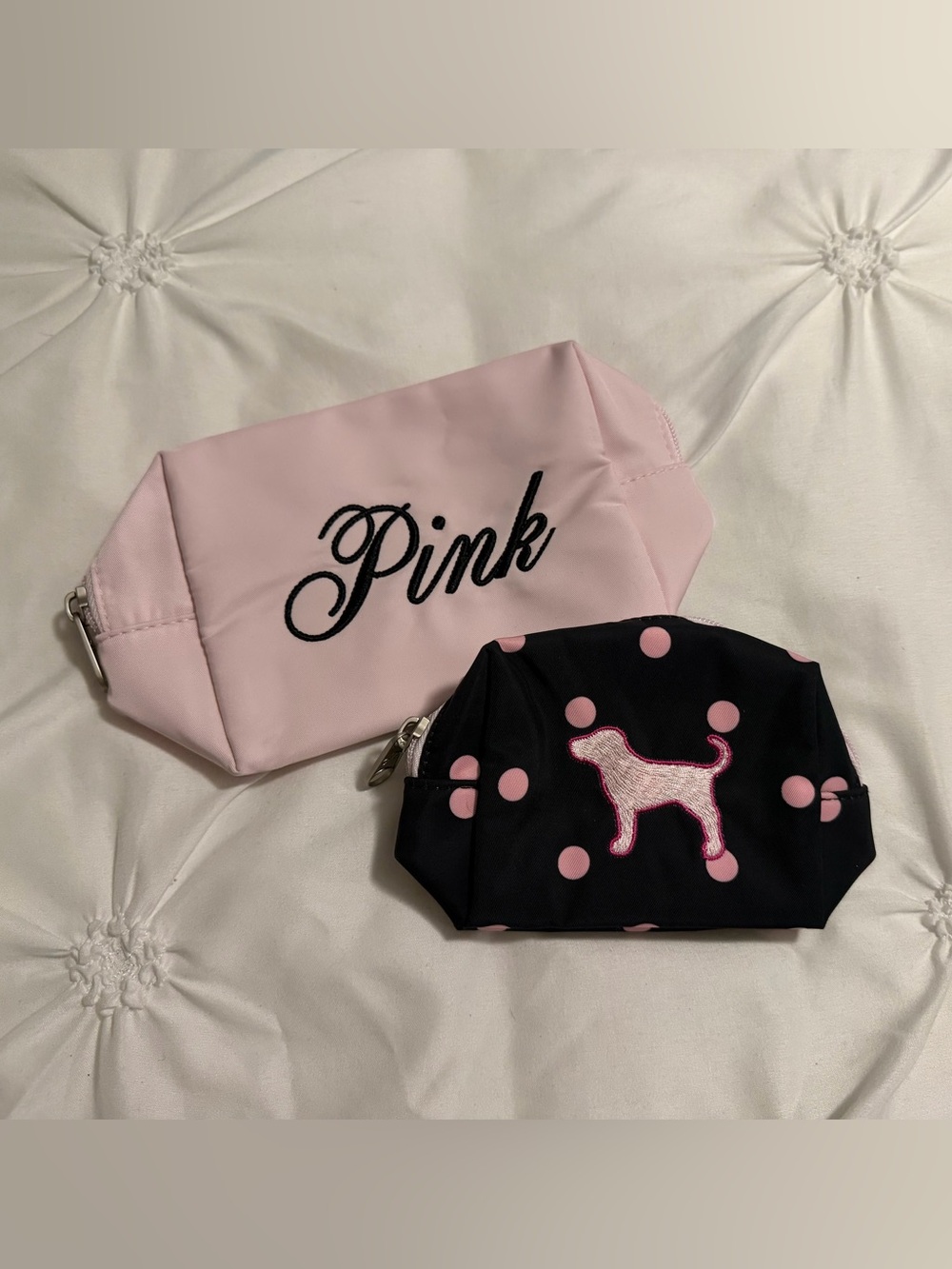 set of two Victoria’s Secret PINK cosmetics bags